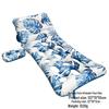 Inflatable PVC Float Recliner: Foldable Striped Swimming Bed