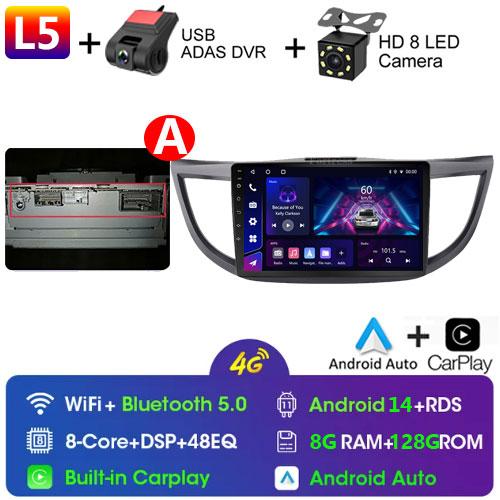 Android 14 For Honda CR-V CRV 2012 - 2015 GPS Carplay Auto Car Radio Multimedia Video Player Stereo WIFI 4G BT RDS 7862S