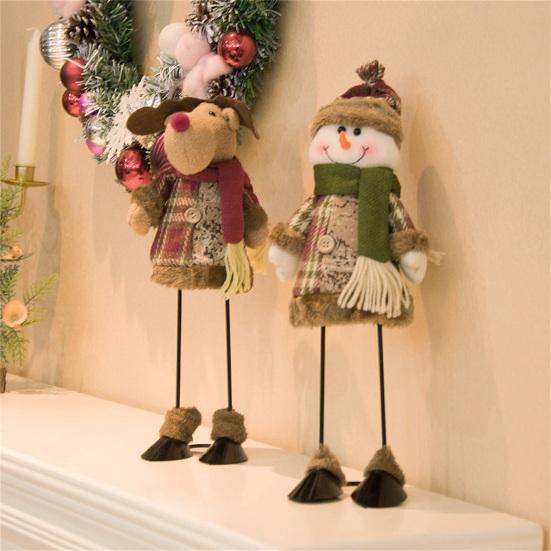 

Рождественский стиль Праздничная мода Прикосновение Ткань Вечеринка Дом Очаровательный Санта Клаус Украшение Форма Кукла Модель Кукла