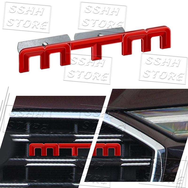 1Pc 3D Metal MTM Logo Front Grille Emblem Sticker For VW Golf Passat Jetta Touareg Tiguan RS5 RS4 RS6 Rear Tail Trunk Bumper Decor
