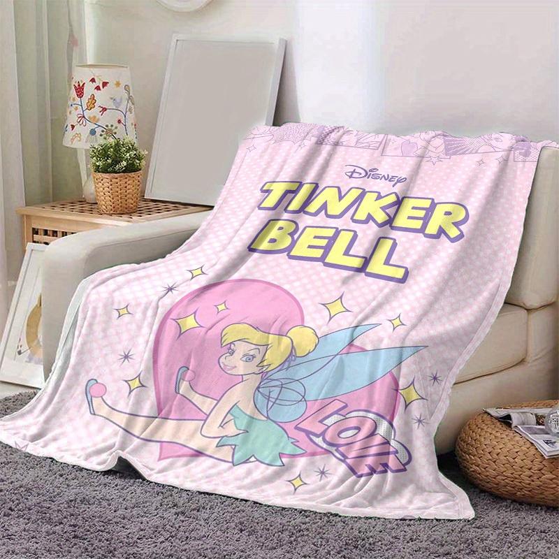 1pc, Disney Tinker Bell Home Decor Flannel Blanket, Gift for Bedroom, Living Room, Travel, Camping