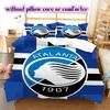 Biancheria da letto con motivo calcistico Atalanta BC, Set piumone Copripiumone Federa Regalo di Compleanno per la Casa (1*copripiumino+2*federe,senza imbottitura)