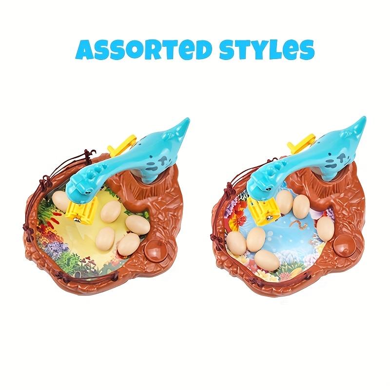 Colorful Dinosaur Egg Catching Game Manual Claw Machine for Enhanced Hand Eye Coordination, Durable Plastic, Includes 6 Eggs, Dinosaur Toys