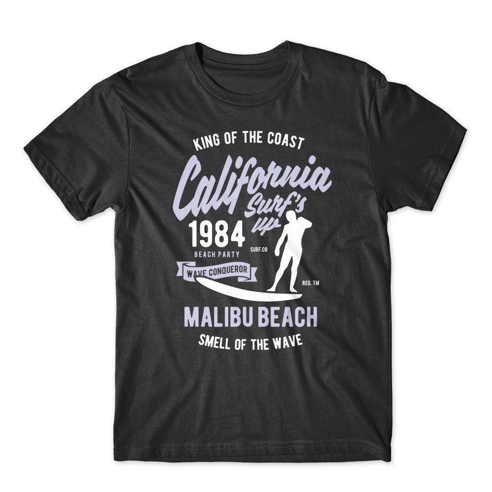 

California Surf s Up T-Shirt. Surfer 100% Cotton Premium Tee New S
