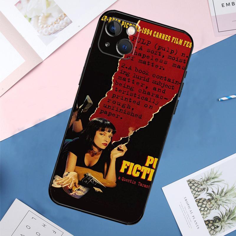 PULP FICTION Phone Case For iPhone 14 11 12 13 15 16 Pro Max Mini XS XR X 6 Plus Soft Cover Capa