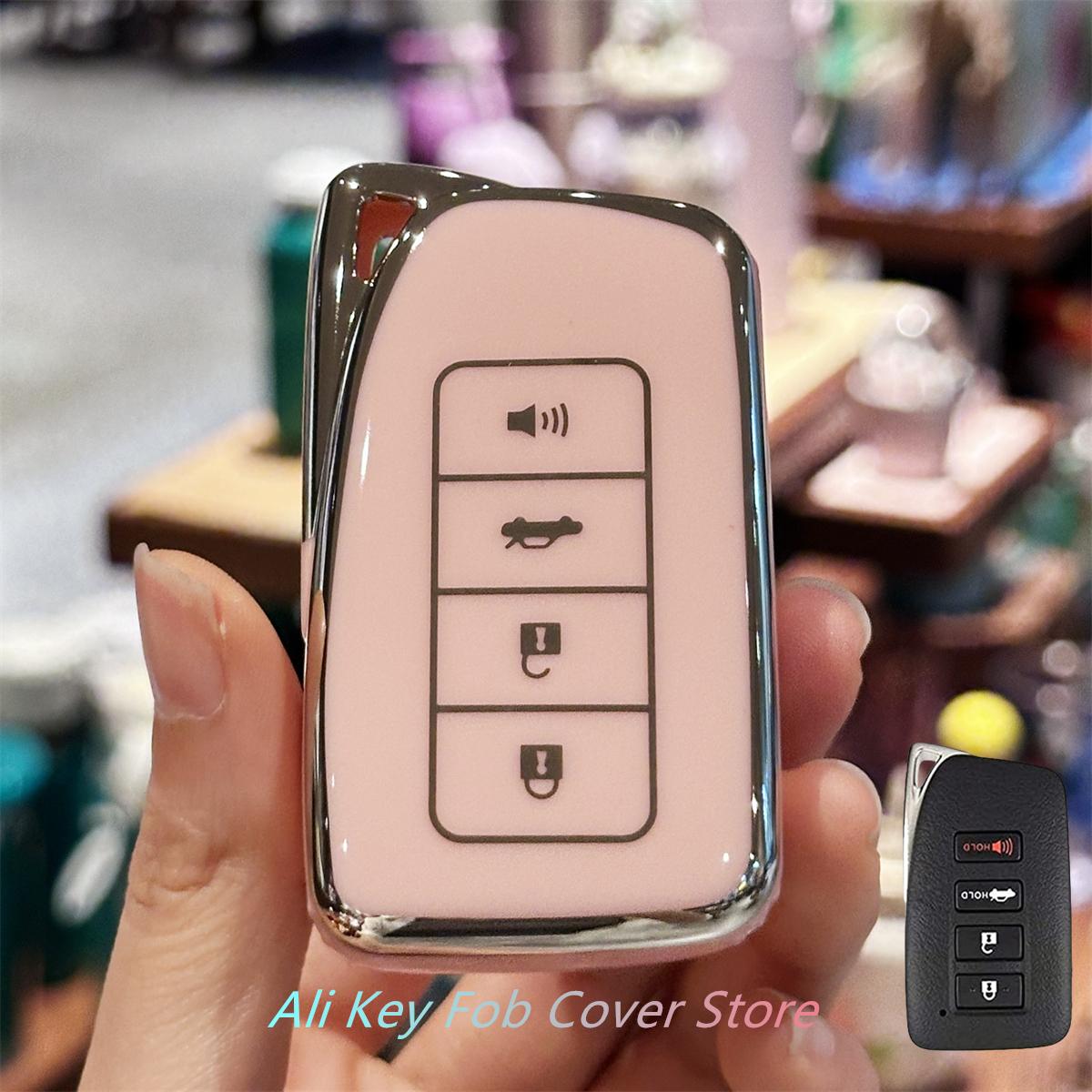 

Чехол для брелока со шнурком для ключей для Lexus RX is ES GS LS NX RS GX LX RC LC 2 3 4 кнопки розовый