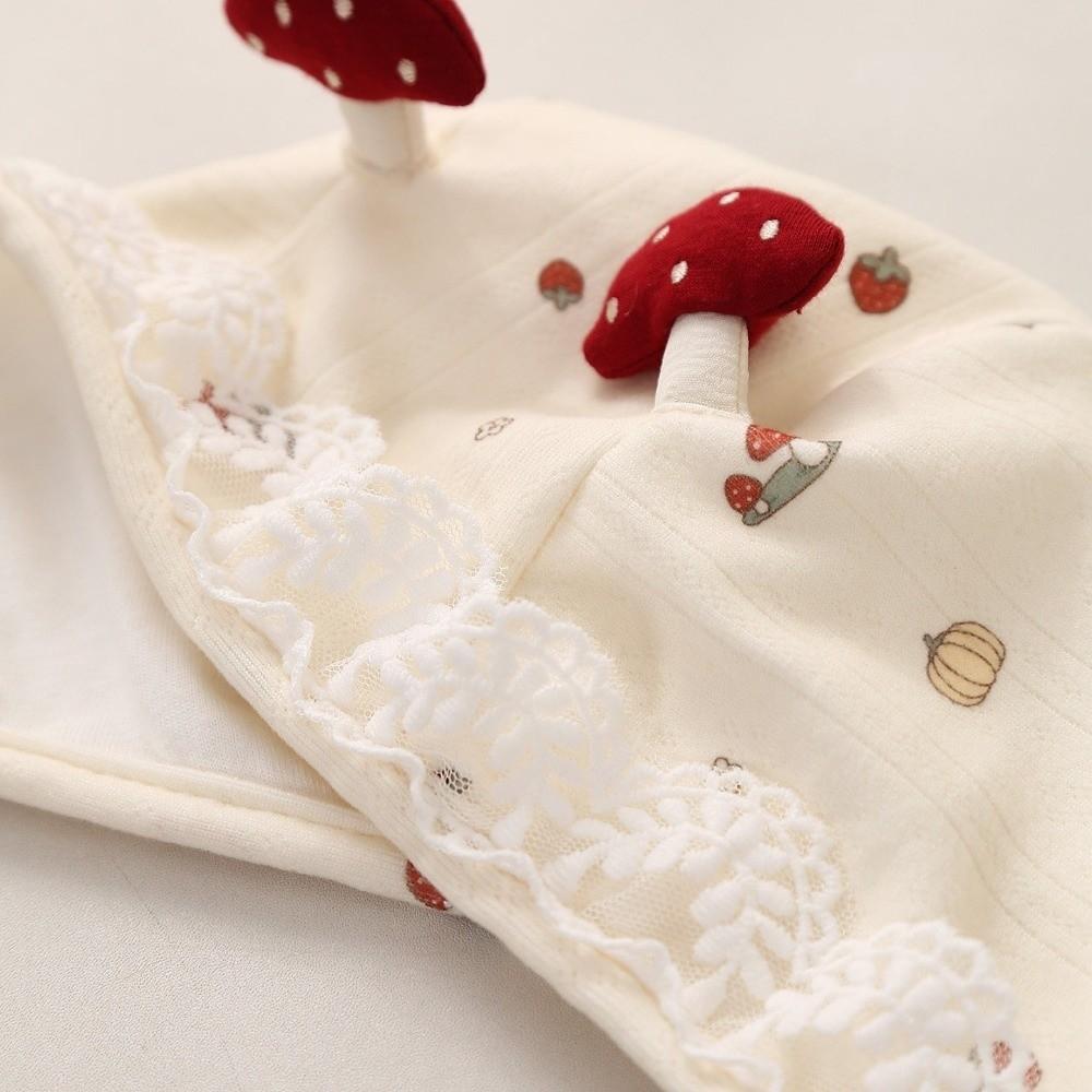 Lace Trim Newborn Baby Hat Earflap Infant Winter Cap Durable Mushroom Lace Hat  Spring Autumn