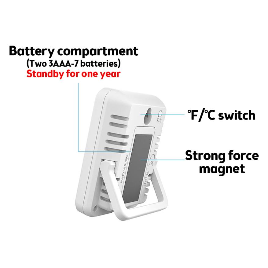 MC41 LCD Digital Thermo-Hygrometer Indoor Thermometer Hygrometer Temperature and Humidity Monitor Home Weather Station