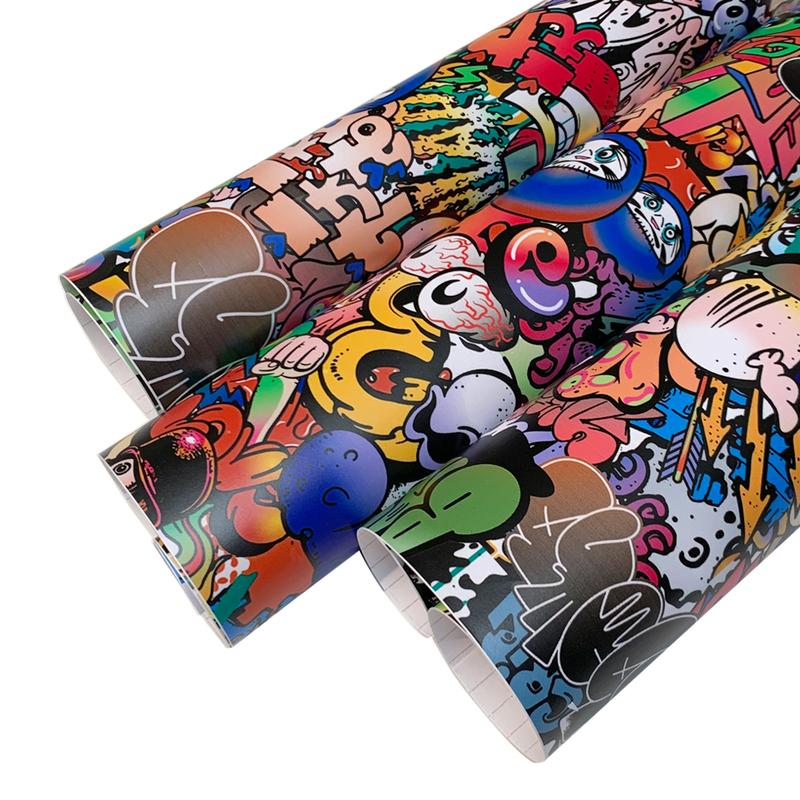 Adesivo per Auto Stile Graffiti Pellicola Wrap in Vinile Foglio Wrap per Auto Adesivo in Vinile Autoadesivo Pellicola Protettiva Impermeabile Accessori per Auto