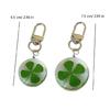 Elegant Four Leaf Clovers Hanging Charm Beautiful Large Four Leaf Clovers Pendant Keyrings Delicate Keychain Accessory
