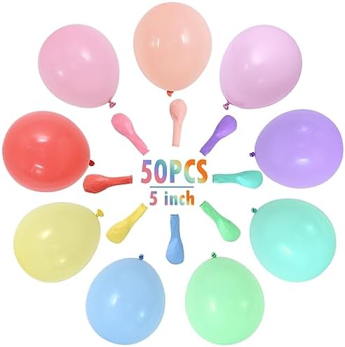 5 Inch Multicolored Pastel Mini Balloons Assorted Mixed Color Macaron Latex Balloons for Birthday Engagement Decoration