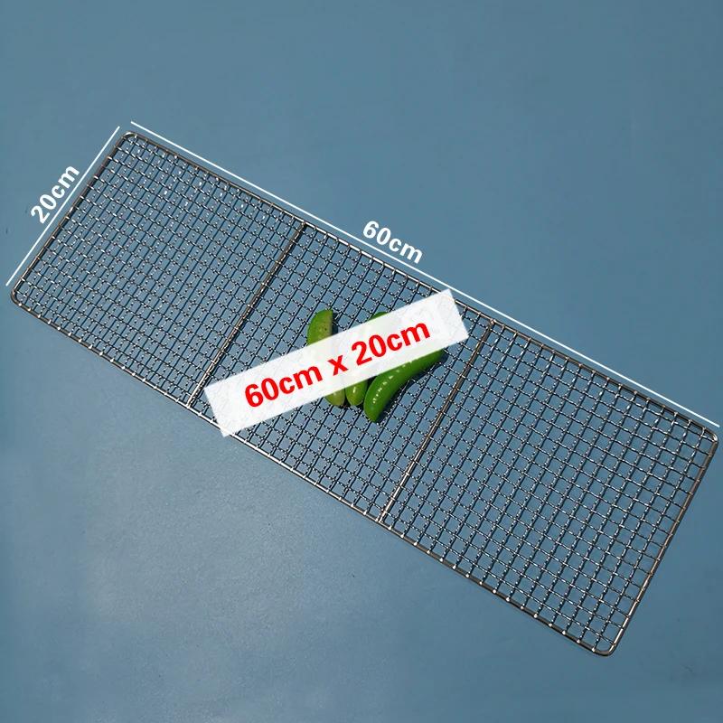 304 Edelstahlnetz BBQ-Grill Antihaft-Grillmatte Gitter rechteckig BBQ-Grill Grillnetz Grillnetz Grillwerkzeuge-B