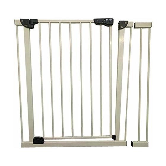 IRIS PLAZA Pet Gate Baby Gate Steel Gate with Door Tension Type White Height 78cm Installation Width 70-91cm