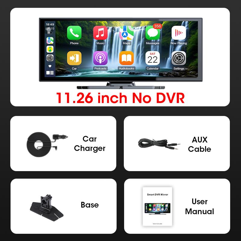 2025 New 4K Dash Cam Wireless Carplay Android Auto Support Rearview Camera 5GHz Wi-Fi Car DVR Black Box Automotive Accessories