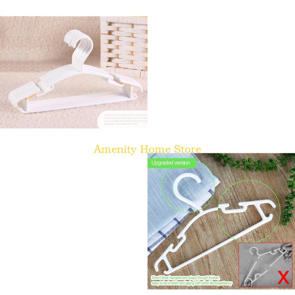 

F26C 10 Pieces/Set Tubular Hanger for Baby Clothes Durable Plastic Nursery Hangers for T-Shirt Coat Pants Trousers Baby Suits CN