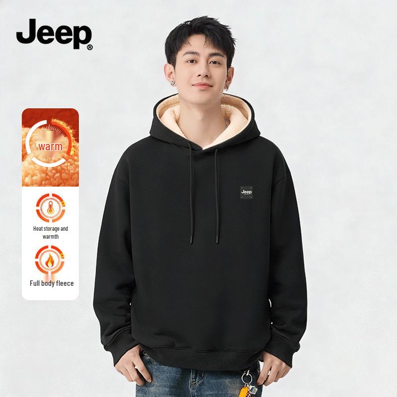 JEEP Men s Heavyweight Fleece Hooded Sweatshirt M