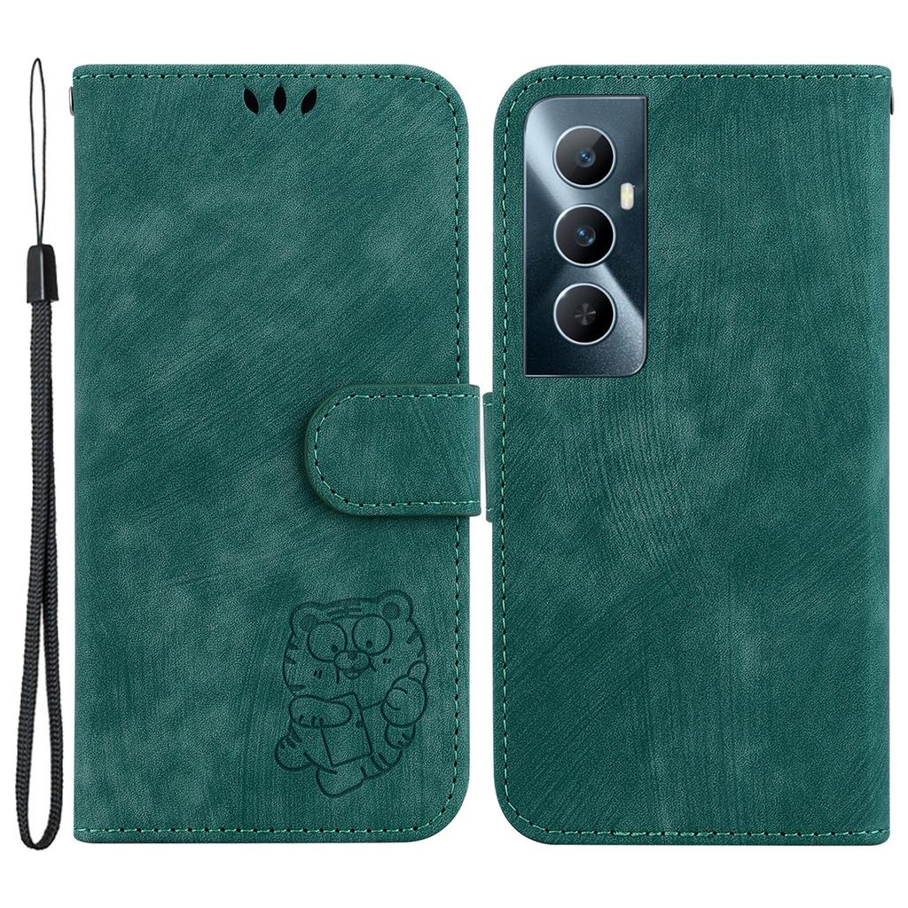 For Realme C65 4G Case Folio Book Stand Cute Tiger Leather Phone Cover