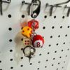 Creative Colourful Dice Keychain  3D Resin Dice Handbag Pendant For Men Women Car Key Holder Key Accessories Funny Gifts