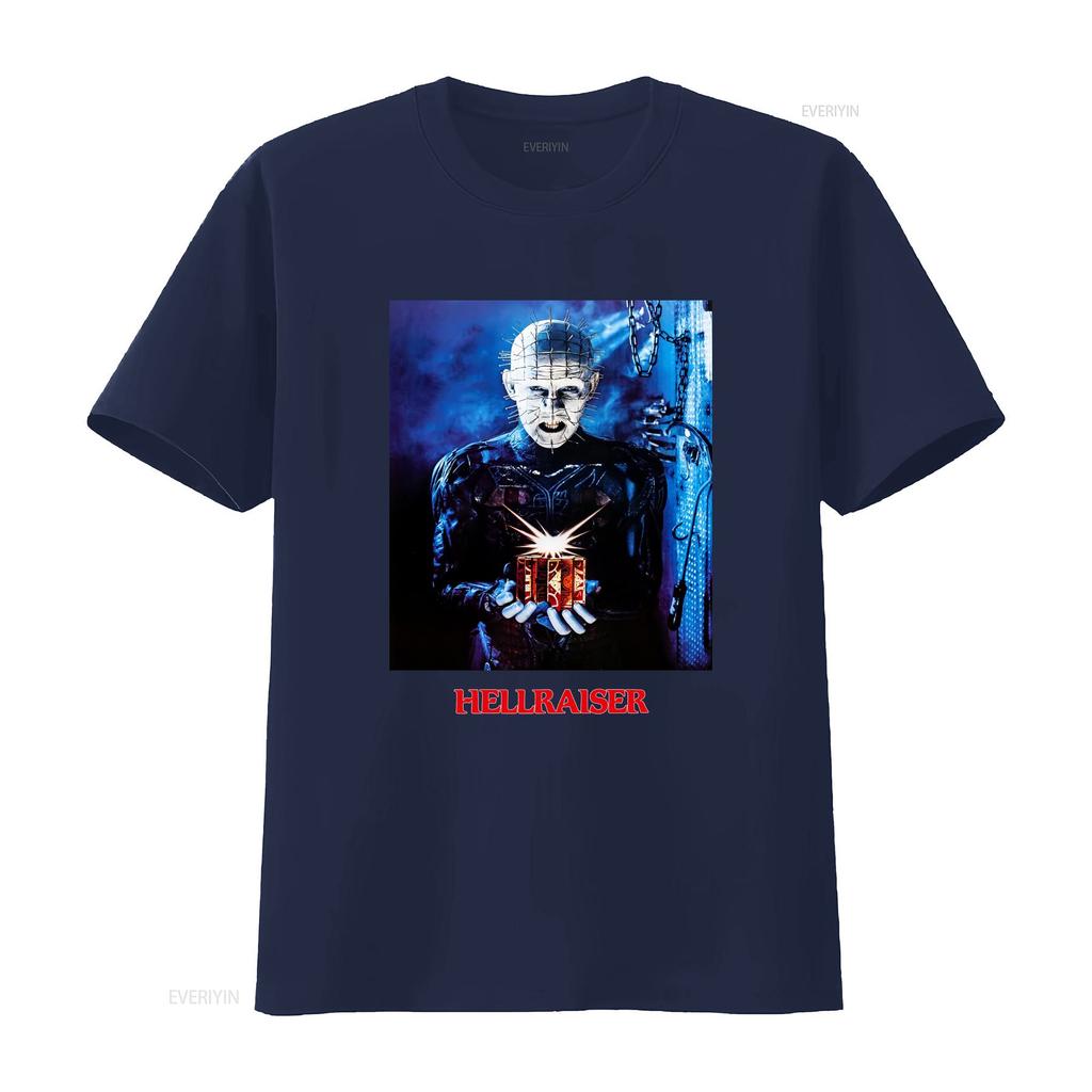 Hellraiser Pinhead T Shirt horror movie vintage Washed homme Stretched streetwear Soft Comfortable Unisex designer clothes