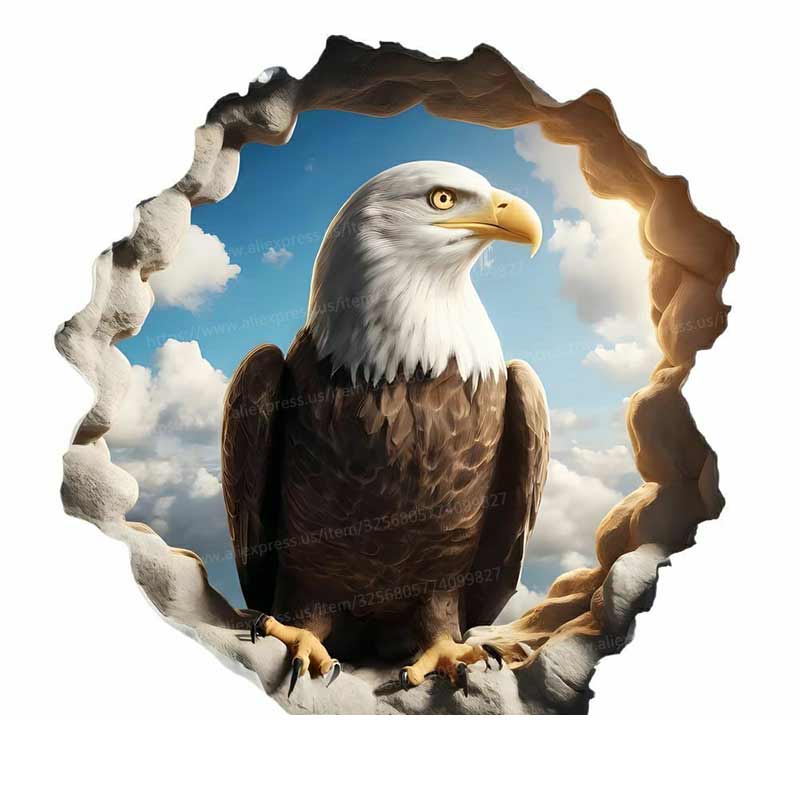 The Eagle Spreads its Wings and Flies Car Sticker Waterproof Vinyl Decal on Bumper Rear Window Laptop Self-adhesive Decals Y143 A-15cm Longest Side