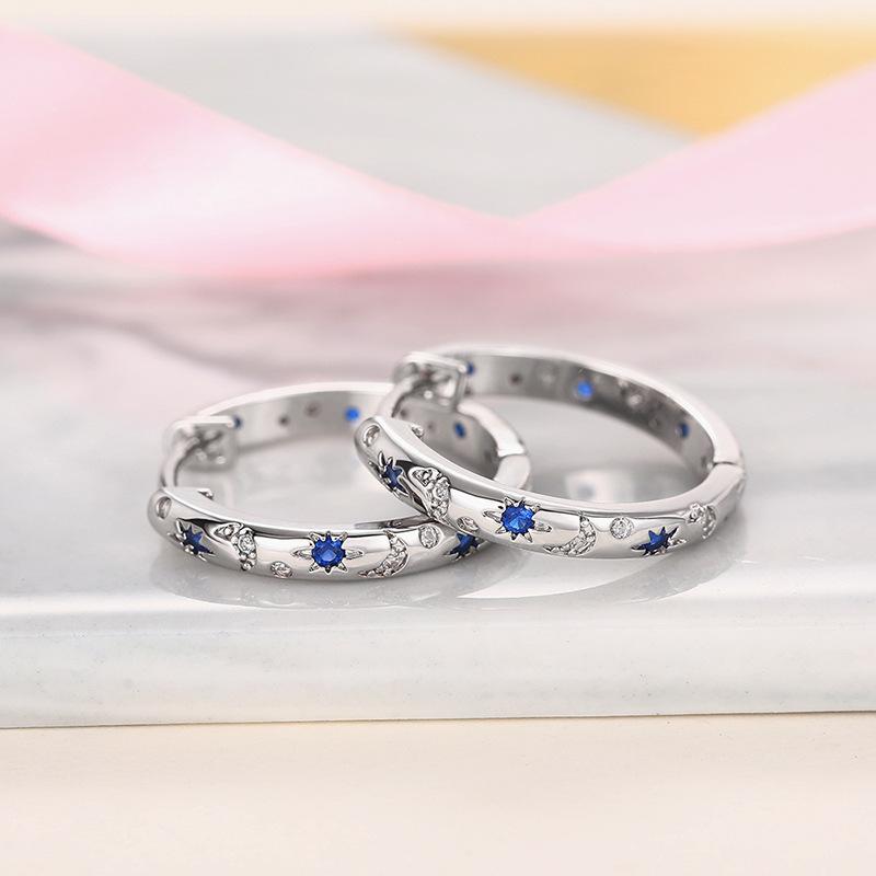 Fashion Silver Color Metal Carving Sun and Moon Hoop Earrings for Women Party Engagement Wedding Earrings Jewelry