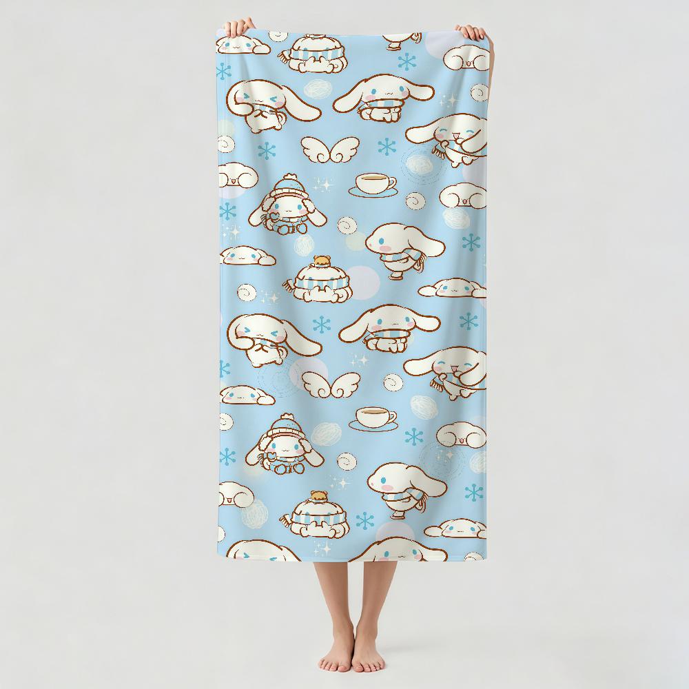 Cartoon cute C-Cinnamoroll Towel Drying Bath Towel Applicable To Light Swimming Camping Yoga Beach Out
