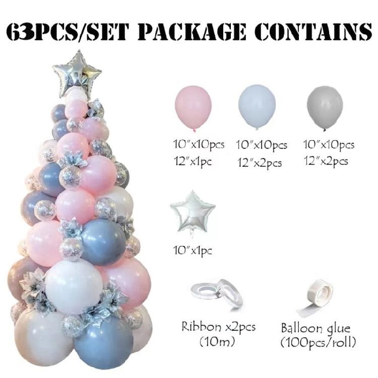 Green Gold Garland Balloon Decor White Silver Balloon Kit DIY Christmas Tree