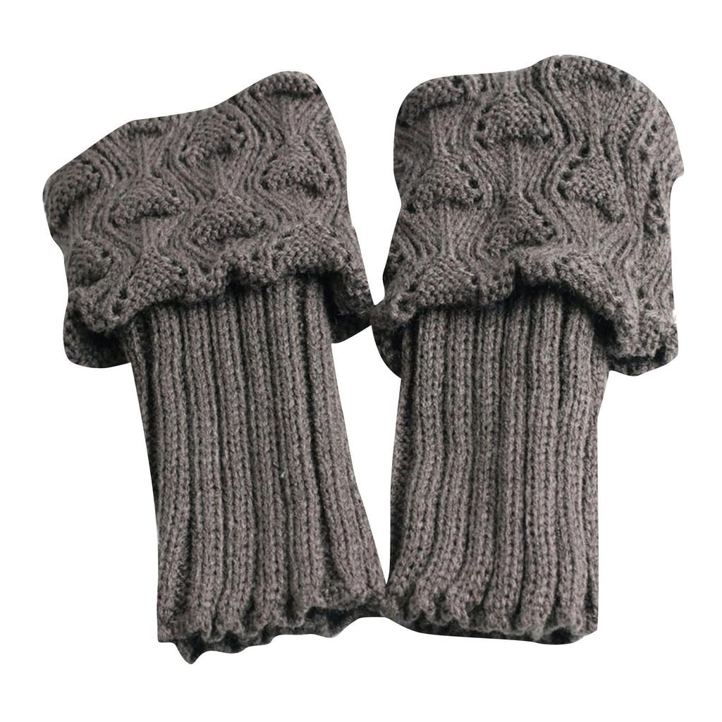 (Wybierz Radość)1 para damskie szydełkowe mankiety na buty jesienno-zimowa krótkie skarpetki wykaszarki damskie dzianina szydełkowa elastyczne nogawki ocieplacze na łydki