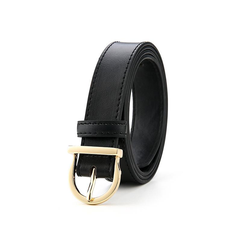 Korean Style Womens Leather Belt With Soft Twotone For Fashionable Outfits BlackD