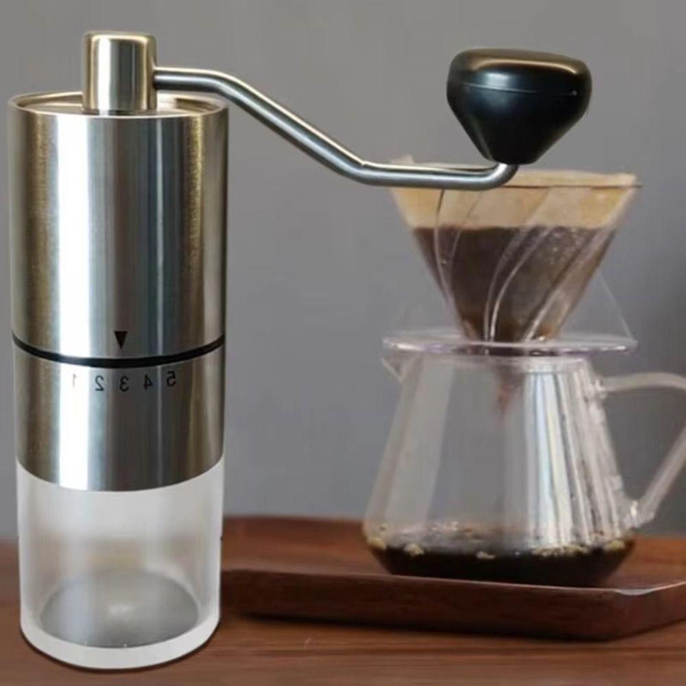 Detachable Coffee Bean Grinder Clear Bin Portable Coffee Grinding Machine  Espresso Preparation