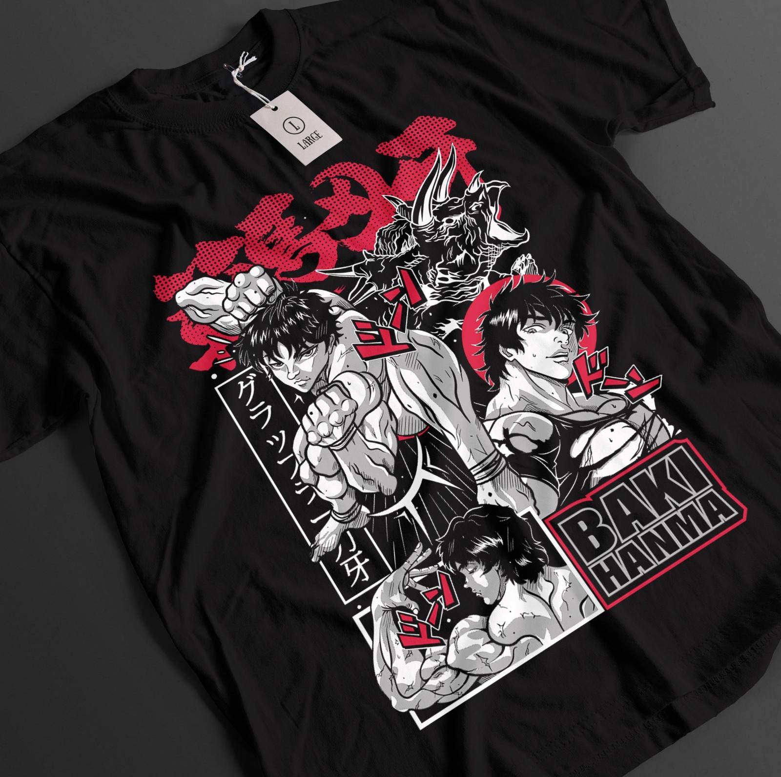 

Baki The Grappler Shirt Baki Hanma Tshirt Yujiro Top Fighting T-Shirt Mens Womens Tees Top Unisex Tee S