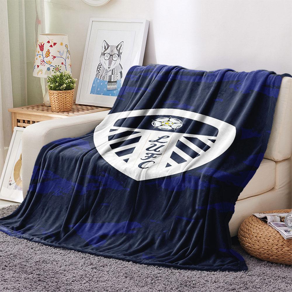 LUFC Soccer Blanket, High Quality Comfortable for All Seasons, Home Decor, Warmth and Comfort