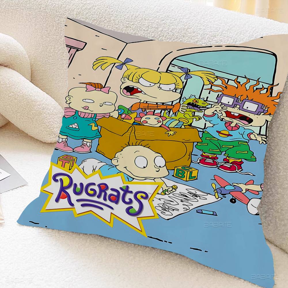 Cartoon Funny R-Rugrats Pillow Cushion Cover Pillowcase Living Room Sofa Home Decor Customized