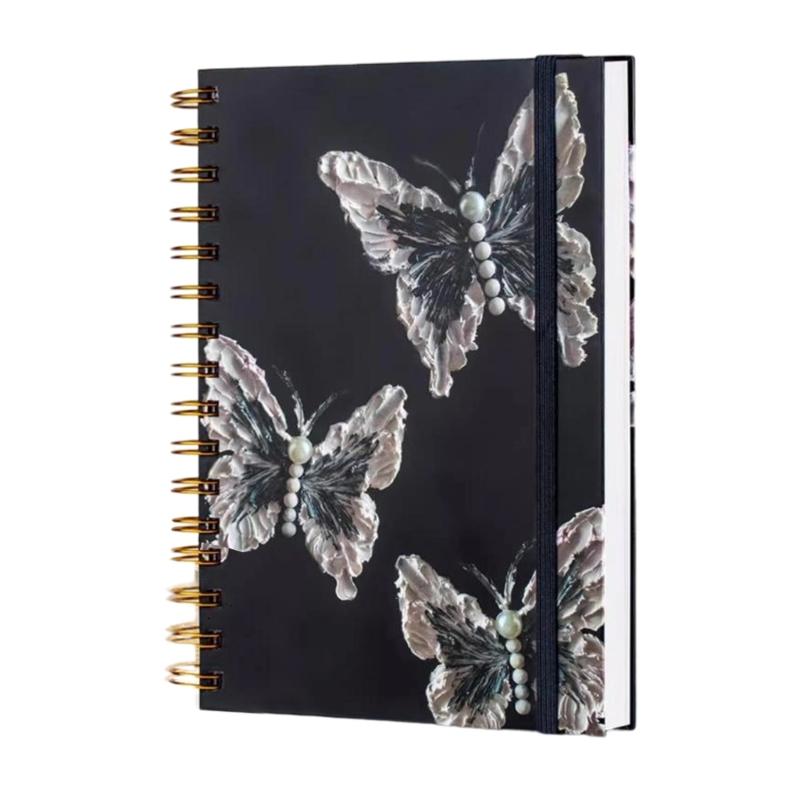

A 5 Notepads Spirals Notebook Stationery Notebooks Journal Notebook Butterfly Notebook Aesthetic Travel Notepads for Work