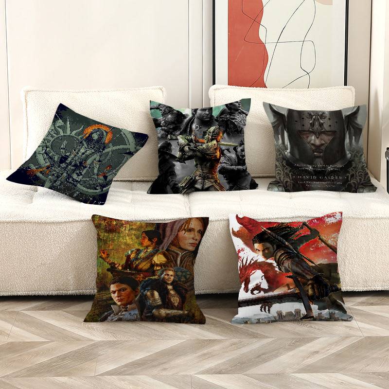 Dragon Age Origins Classic Video Game Pillow Gifts Home Office Furnishings Bedroom Sofa Car Cushion Cover Case 45x45cm