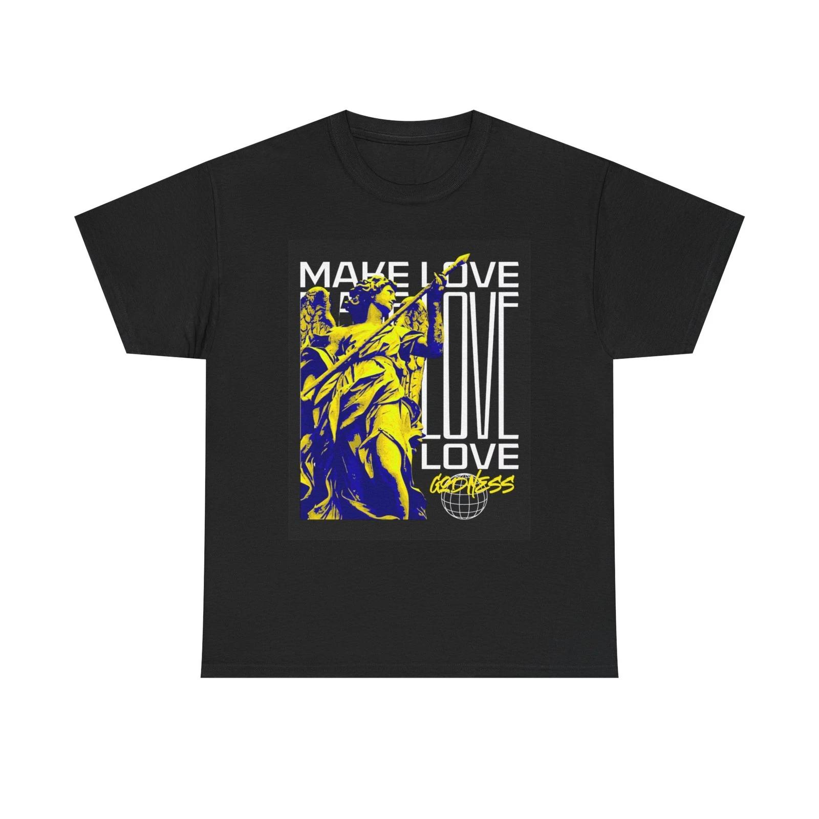 Make Love Love Love Футболка Унисекс Тяжелый Хлопок L