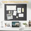 Large Cork Bulletin Board 11.8" X 11.8" Polyester Nail Boards Multi-Purpose Notes Photos Organizer for Office Home Classroom
