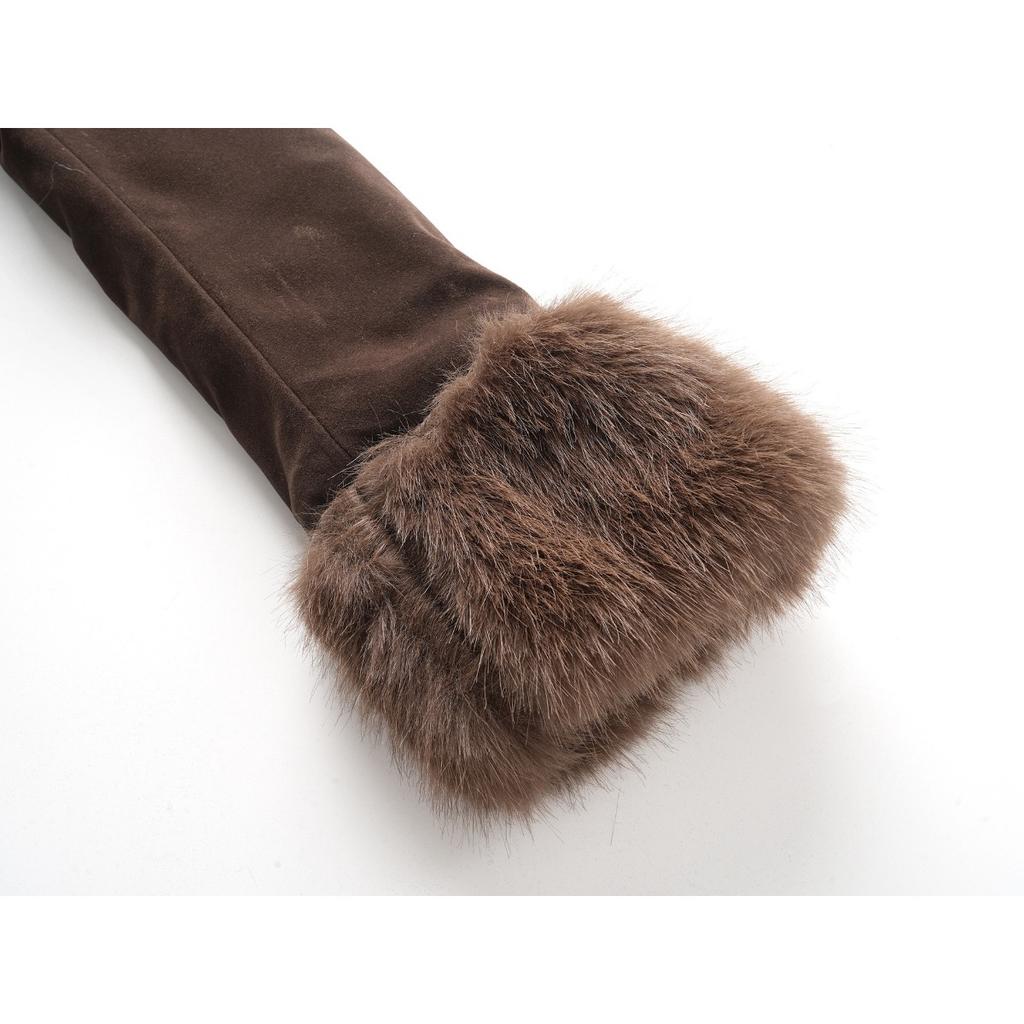 Vintage Fleece Fur Collar Cropped Jacket