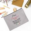 Merci Madame Print Pencil Bag Large Capacity School Stationery Supplies Storage Bags Travel Make Up Bag Year-end Gift for Madame