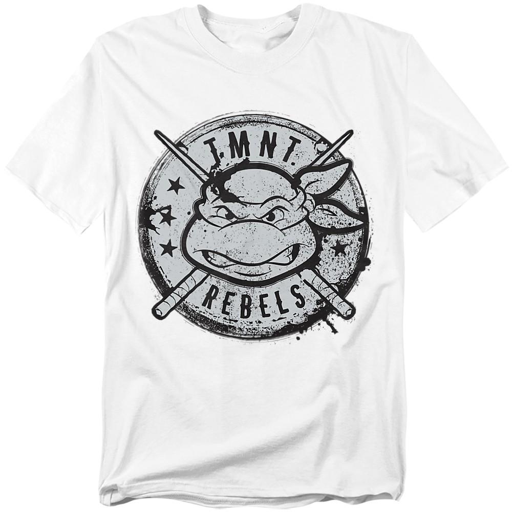Tmnt Rebels Distressed Logo T-Shirt S-5XL White XXXXL