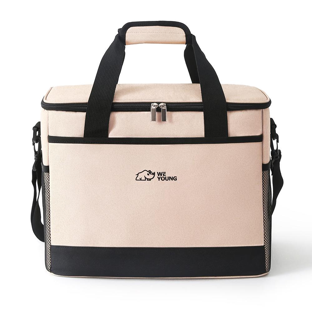 Oxford Cloth Insulated Picnic Bag - Large Capacity, Waterproof, Cold Preservation for Outdoor Camping