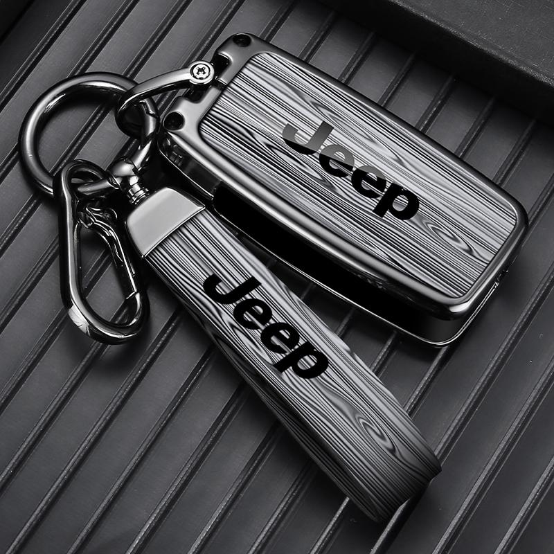 wert-gijn-Fashion Zinc Alloy 4 Buttons Car Flip Key Case Keyless Key Protector Bag For Jeep Renegade Compass 2016 2019 Auto Accessories120000