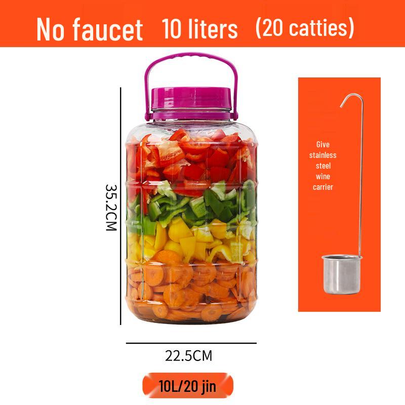 Large Capacity Sealed Glass Jar: Perfect for Wine, Kimchi, Pickling, and Brewing