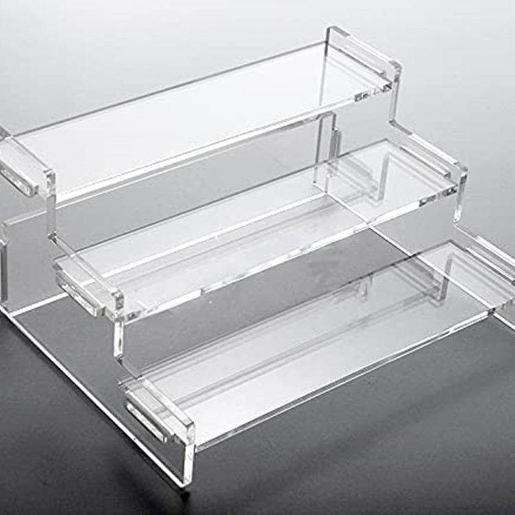 Clear Acrylic Step Display Stand for Blind Box Figures and Cupcakes