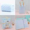 New cloud grid coral fleece hemming towel, thickened face towel dry hair towel cloud fleece
