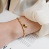 Titanium Steel Gold Plated Geometric Square Bracelet Women Lightweight Minimalist Luxury Everyday Jewelry