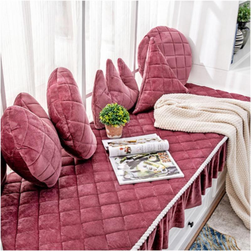Plyšová rohožka do arkýře, rohožka do parapetu na balkón v ložnici, deka do arkýře, sukně, protiskluzová, tatami rohožka pratelná v pračce
