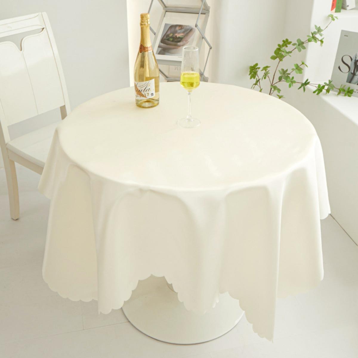 

Ужин при свечах подходит для атласного кружева с тиснением, имитация атласной скатерти, скатерть для стола, юбка, украшение из ткани, практичное, элегантное, универсальное. 140x140CM бежевый