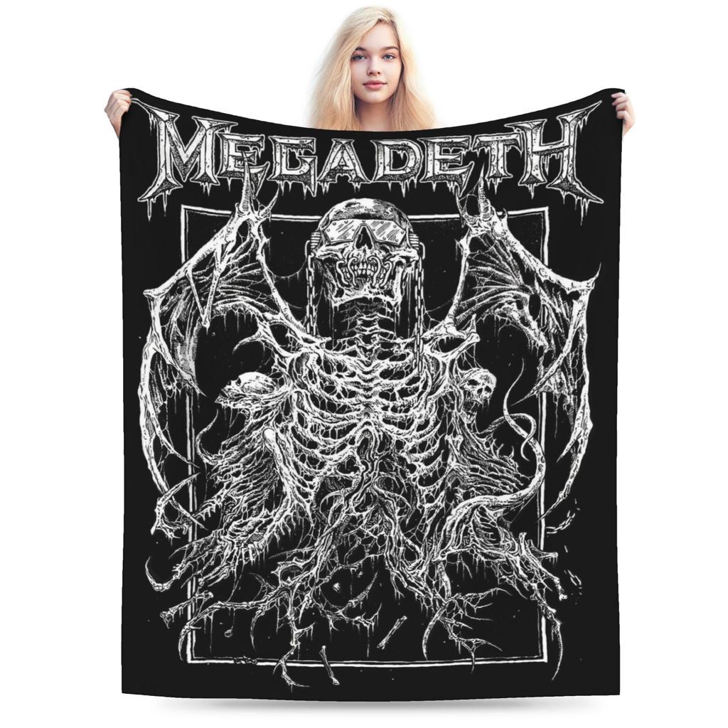 Killing Is My Business Rock Band Blanket Flannel Megadeths Lightweight Throw Blanket for Car Sofa Couch Bedspread