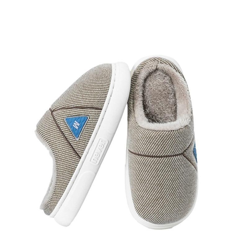 

Зимние хлопковые тапочки для женщин, модные дышащие хлопковые тапочки, зимние домашние тапочки для родителей и детей, теплые бесшумные тапочки из хлопка 45 коричневый